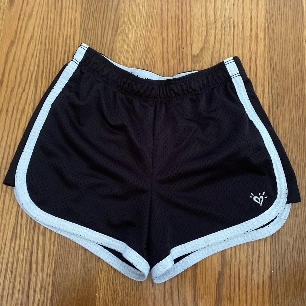 Justice girls black athletic shorts